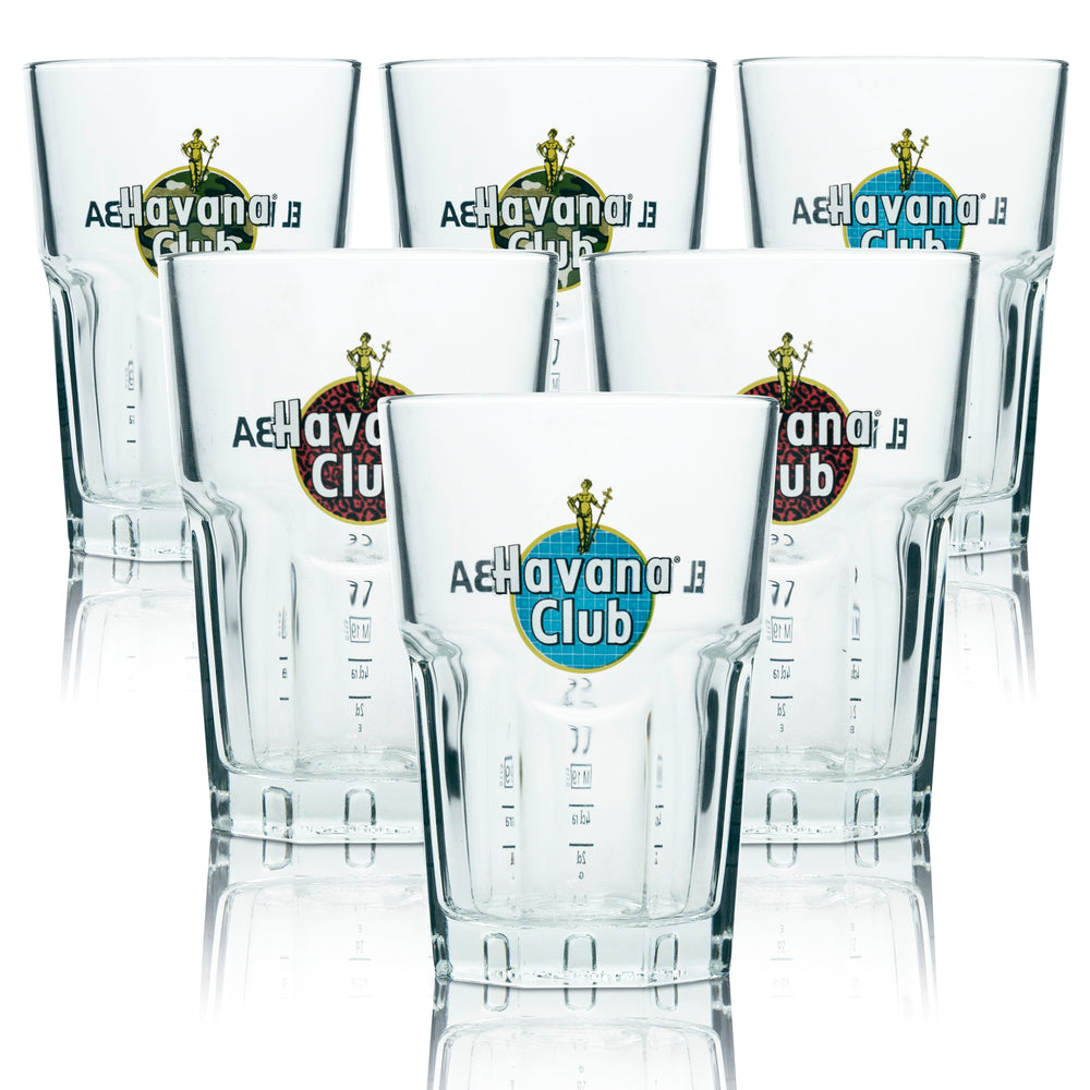 6 bicchieri Havana in vetro da 0,34 l per long drink, set misto Tiger, edizione speciale limitata
