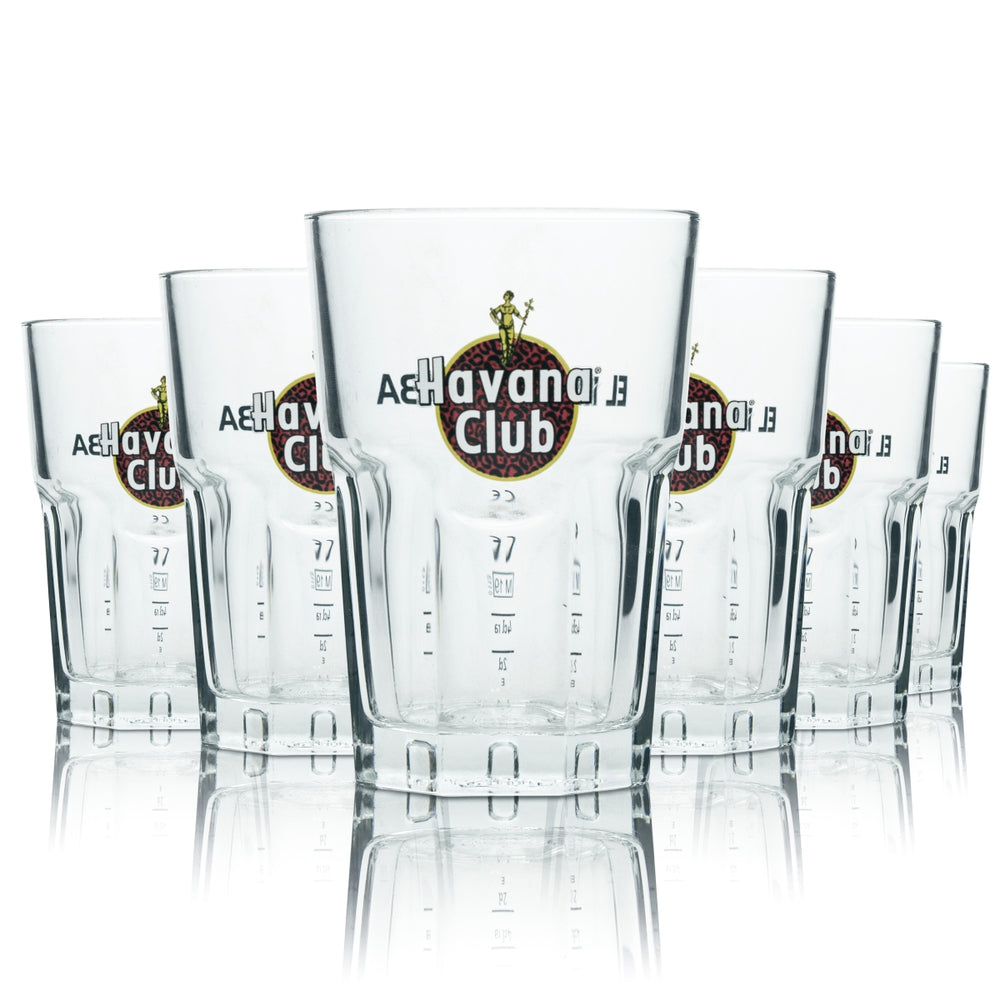 6 bicchieri Havana Tiger in vetro da 0,34 l, edizione speciale limitata, set di bicchieri tumbler per long drink, rosso
