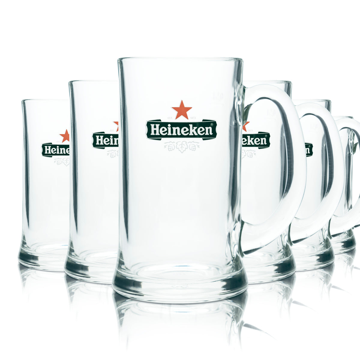 6 bicchieri da birra Heineken 0,5 l boccale Humpen Seidel con manico per bar e pub – Vista 4