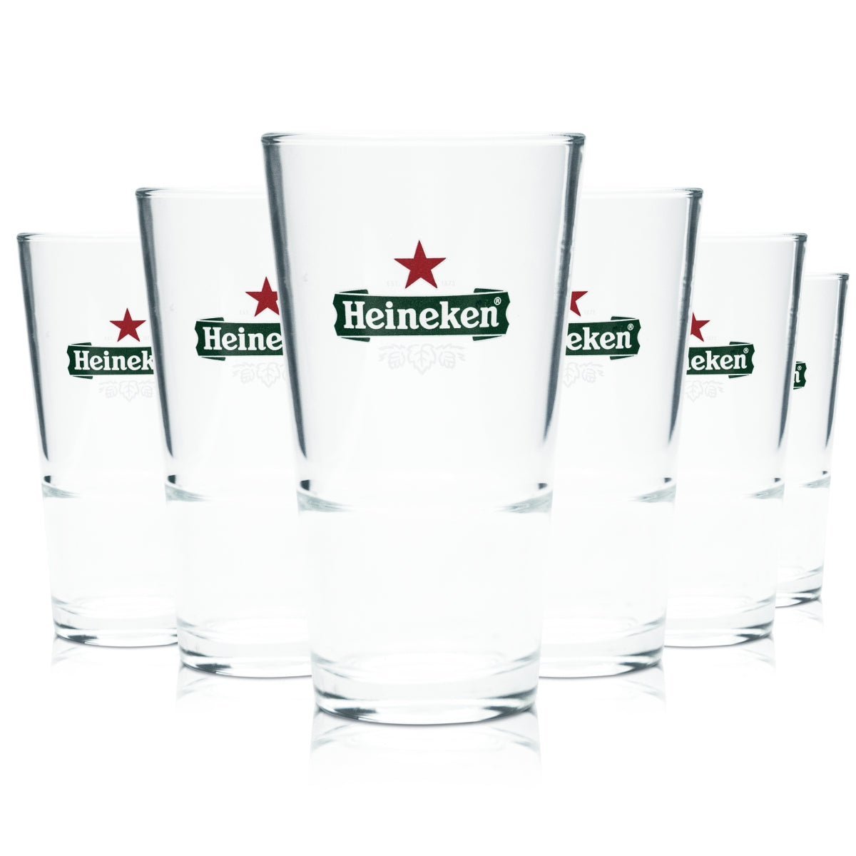 6 bicchieri da birra Heineken 0,25 l, calibrati per uso gastronomico, Beer Cup NL Calibrated