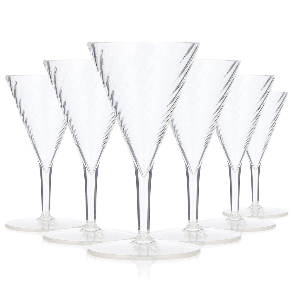 6 bicchieri da gin Hendricks da 0,05 l, bicchieri da martini mini in plastica Copa Tonic (set da 6)