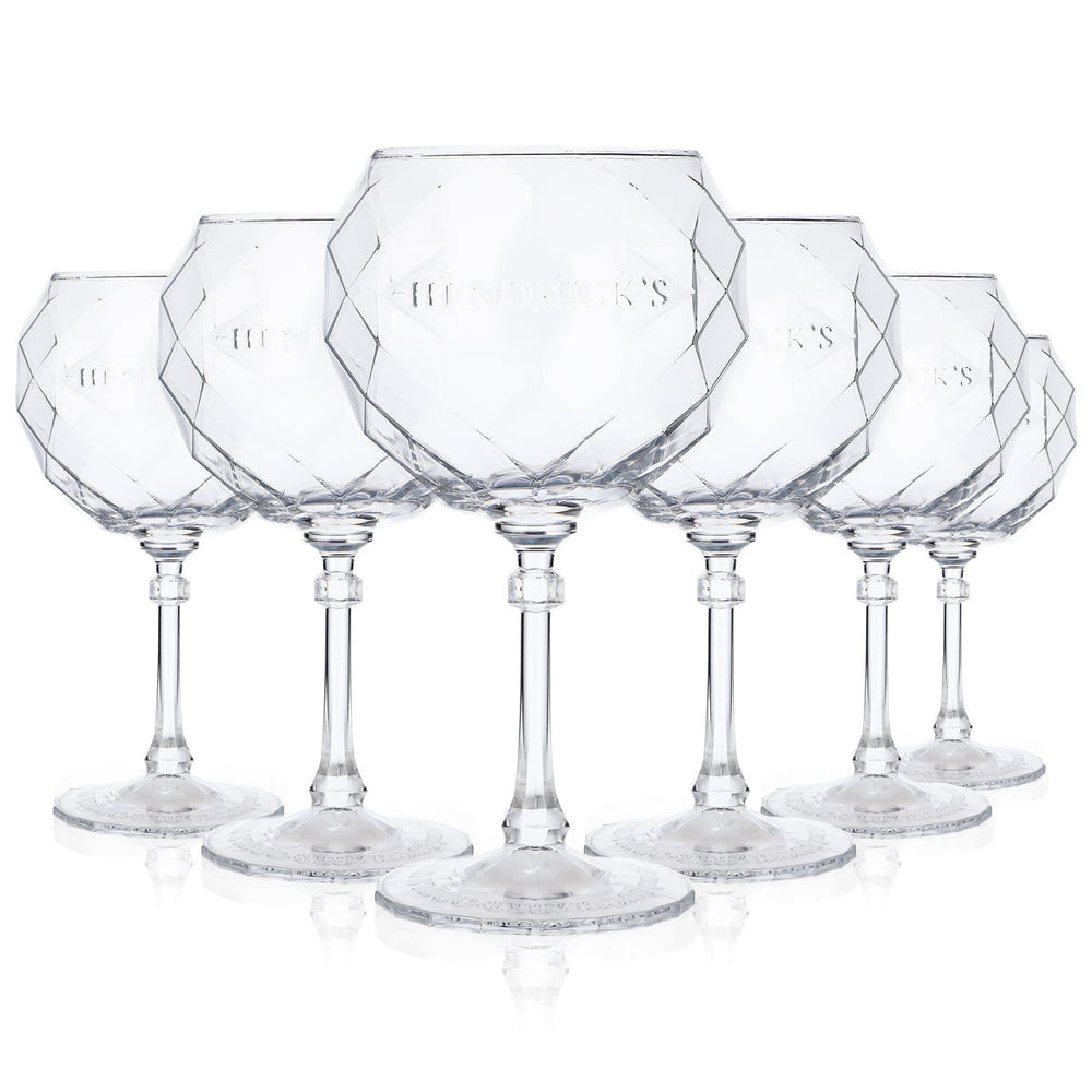 6 bicchieri da gin Hendricks 0,5 l Design a forma di palloncino Elegante profilo in rilievo Aperitivo