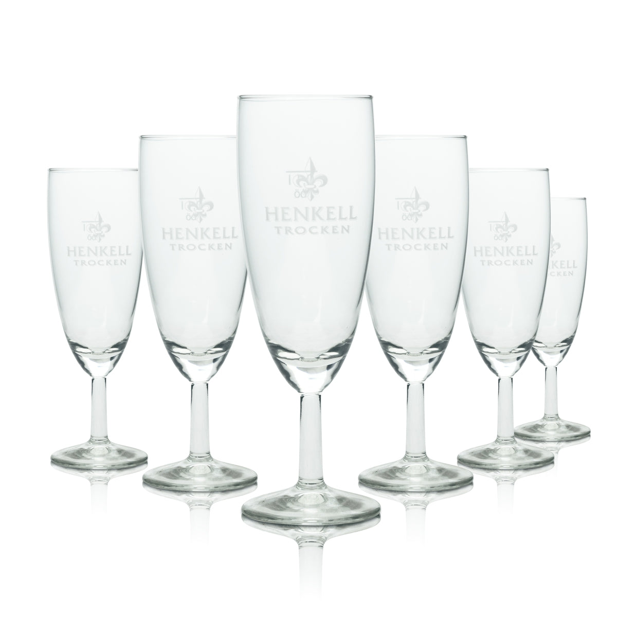 6 bicchieri da spumante Henkell Trocken, flûte, 0,1 l, calice da champagne, coppa da prosecco