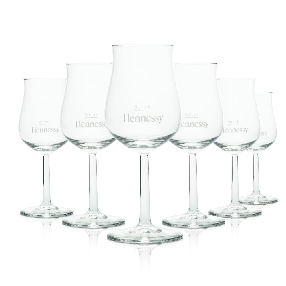 6 bicchieri Hennessy 0,1 l calibrati Sommelier Tasting Nosing Whisky Gastro