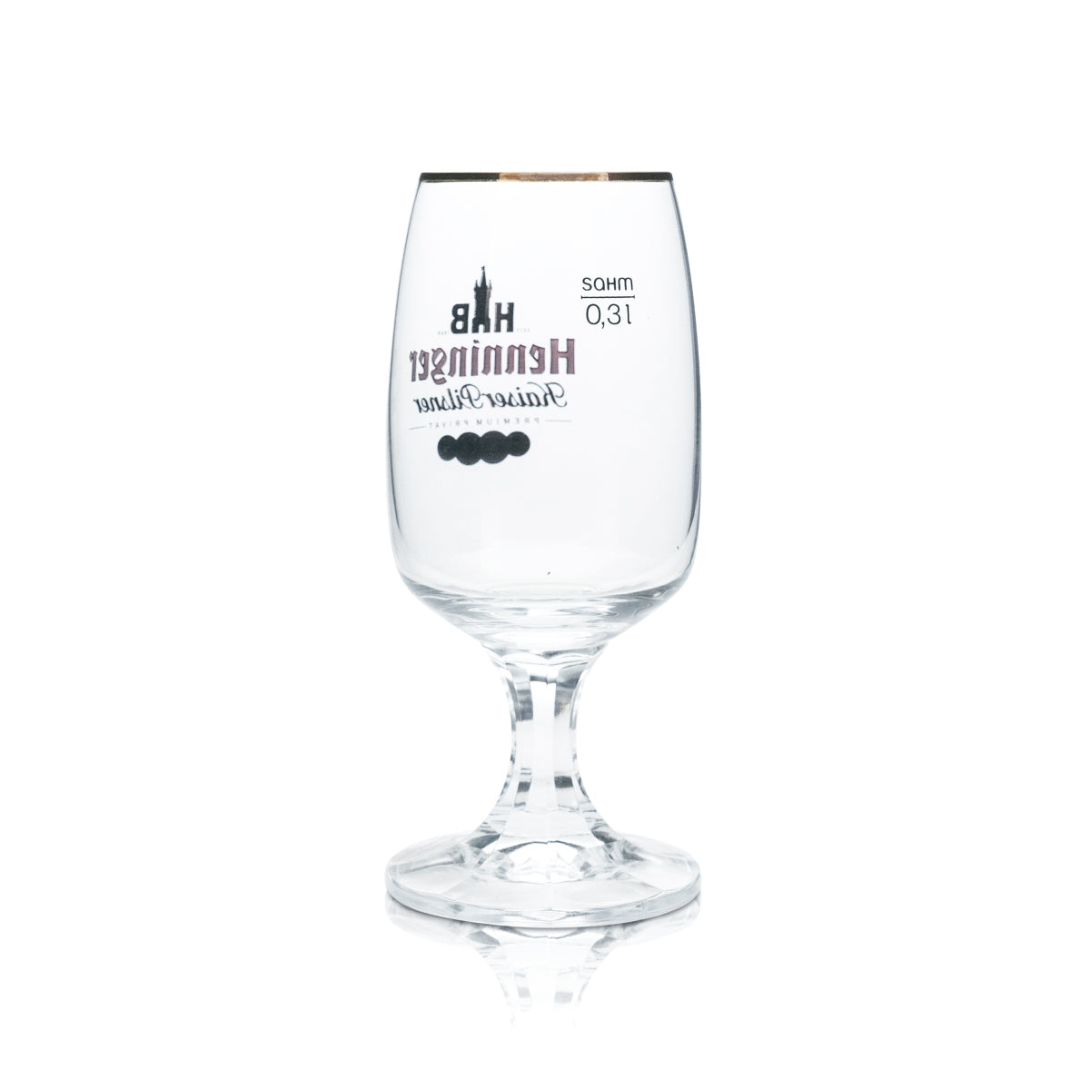 6 bicchieri da birra Henninger 0,3 l a forma di coppa con bordo bronzo Kaiser Pils Gastro Bar – Vista 3