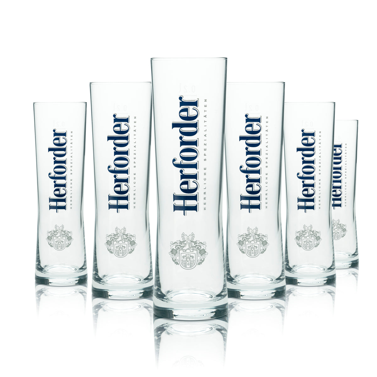 6 bicchieri da birra Herforder da 0,2 l, forma a tazza, birra chiara, birrificio, bar, ristorazione – Vista 4