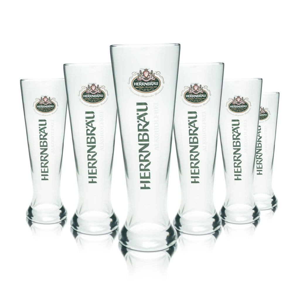 6 bicchieri da birra Herrnbräu da 0,5 l Bicchieri da birra bianca Bicchieri da birra analcolica Bicchieri da birra Birrificio
