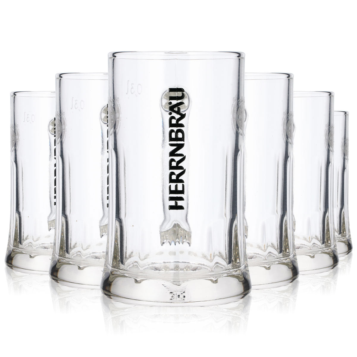 6 bicchieri Herrbräu da 0,3 l, boccali da birra, set di bicchieri Seidel, birrificio, gastronomia, calibrati – Vista 7