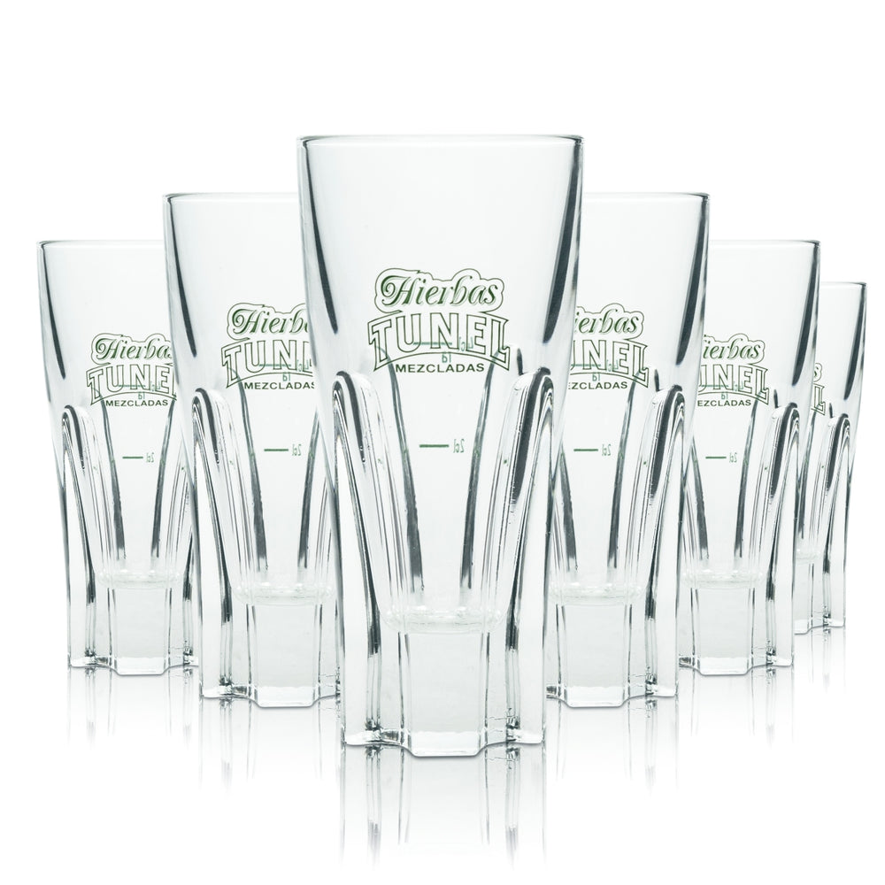 6x bicchieri tumbler per liquore Hierbas Tunel, bicchieri da long drink, cocktail, grappa, con rilievo, 4 cl