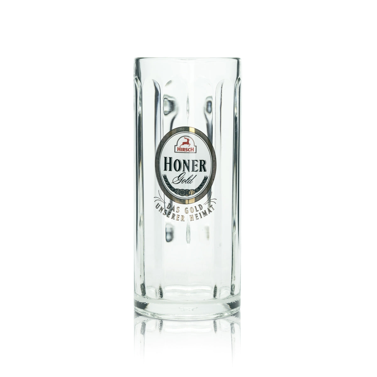 6 bicchieri da birra Hirsch Bräu 0,4 l boccale Honer Gold Seidel bicchieri Pils boccali con manico – Vista 2