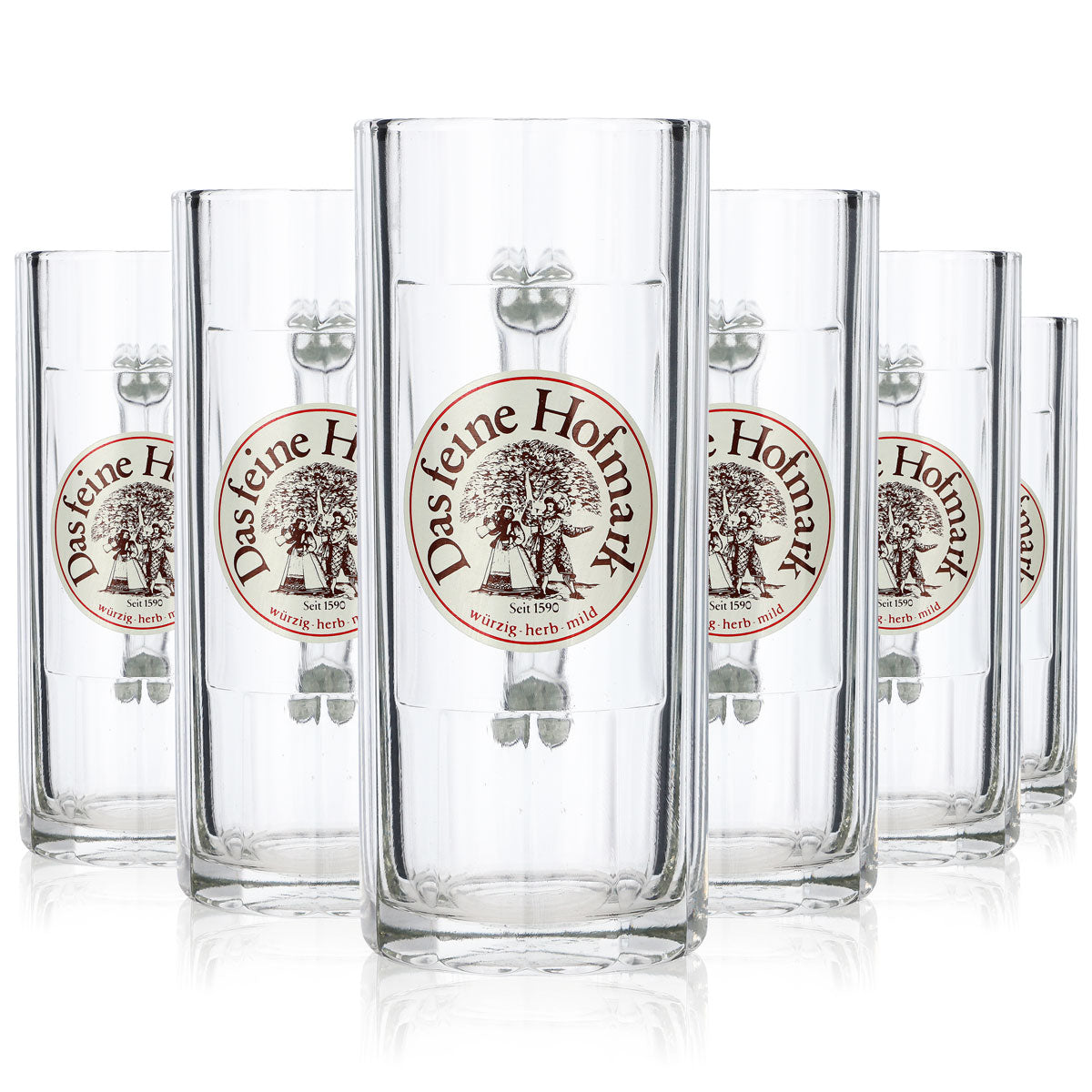 6 bicchieri Hofmark da 0,3 l Set di bicchieri da birra Hofmark Humpen Seidel Brauerei – Vista 7