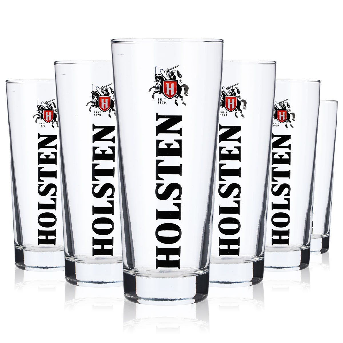 6 bicchieri da birra Holsten da 0,2 l Willli-Becher Bicchieri da birra Logo nero verticale – Vista 5