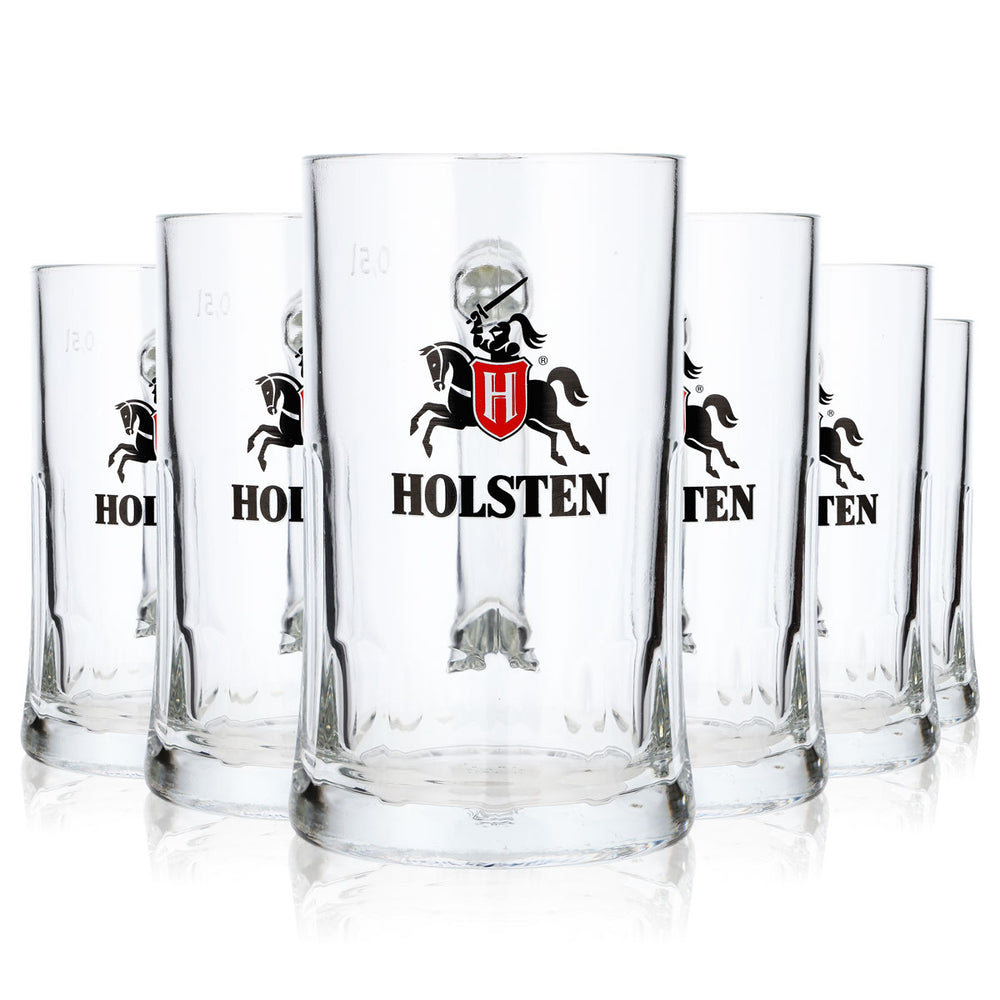 6 bicchieri da birra Holsten da 0,5 l con logo grande Sahm Salzburg (set da 6)