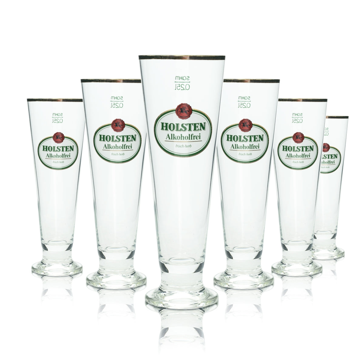 6 bicchieri da birra Holsten senza alcool 0,25 l Firenze Sahm Pils Tulipani Bar