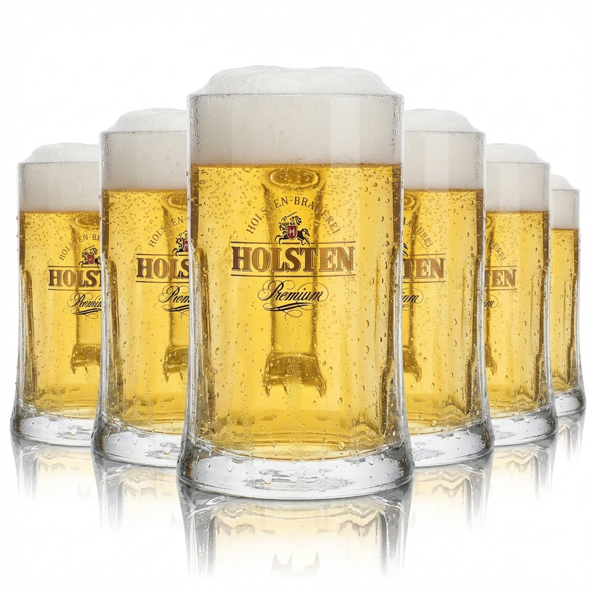 6 bicchieri Holsten da 0,4 l, boccali Humpen, bicchieri Seidel, set birrificio
