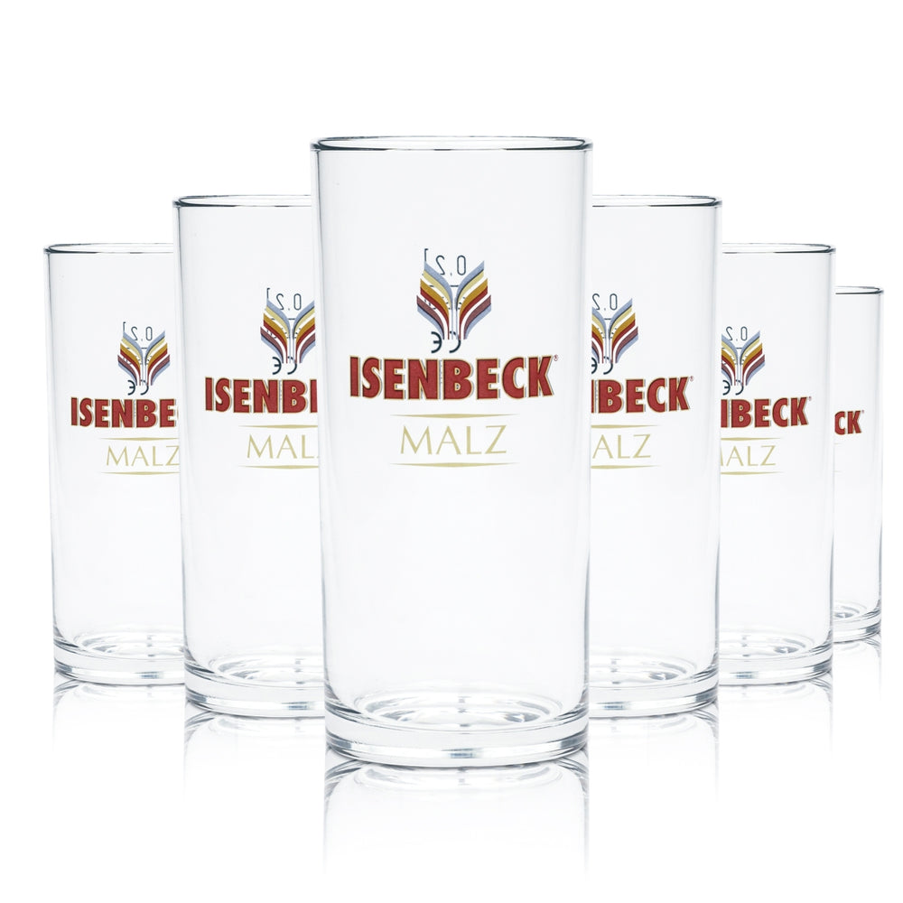 6 bicchieri da birra Isenbeck 0,2 l, bicchieri da birra in vetro, bicchieri tumbler, birrificio, birreria