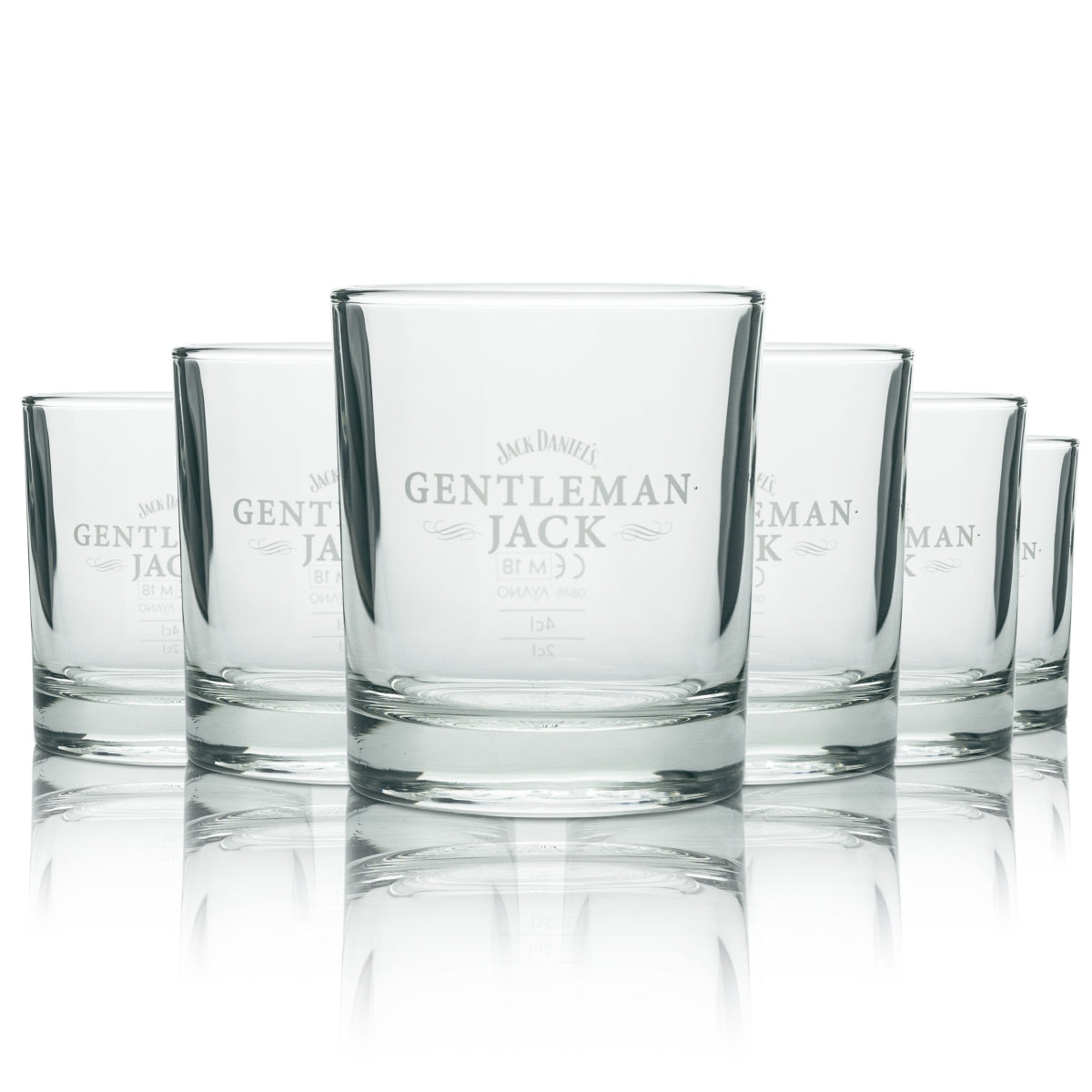 6 bicchieri Jack Daniels 0,2 l Whiskey Tumbler Gentleman Jack Bicchieri calibrati Gastro