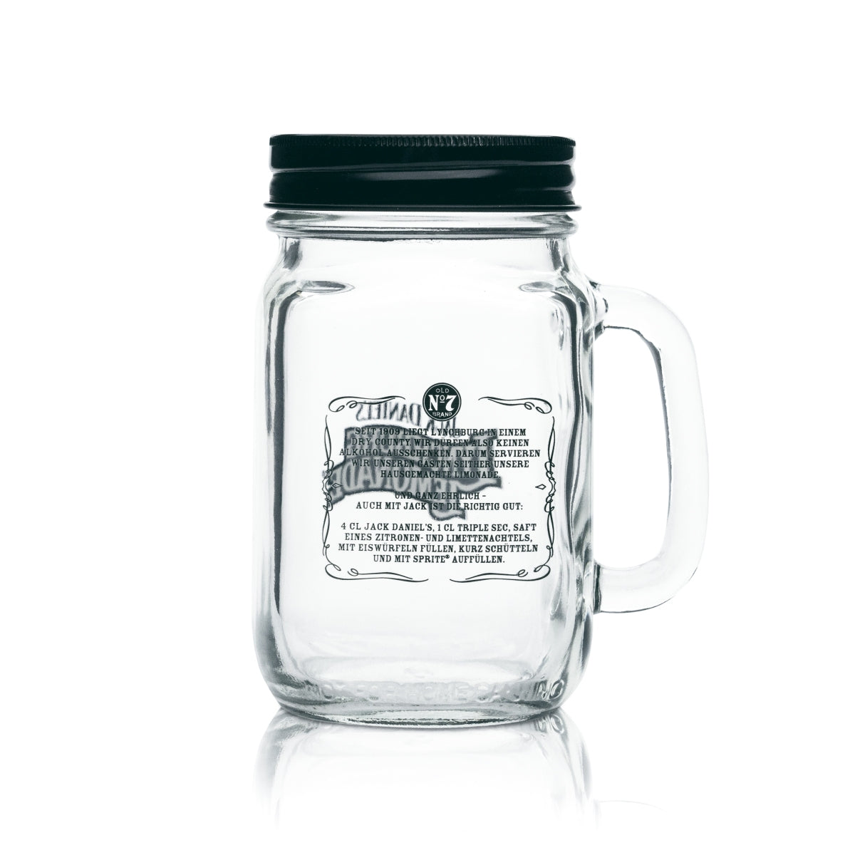 6 bicchieri Jack Daniels 0,48 l brocca Jug Jar Lynchburg con coperchio e manico Bicchieri Lemonade – Vista 3