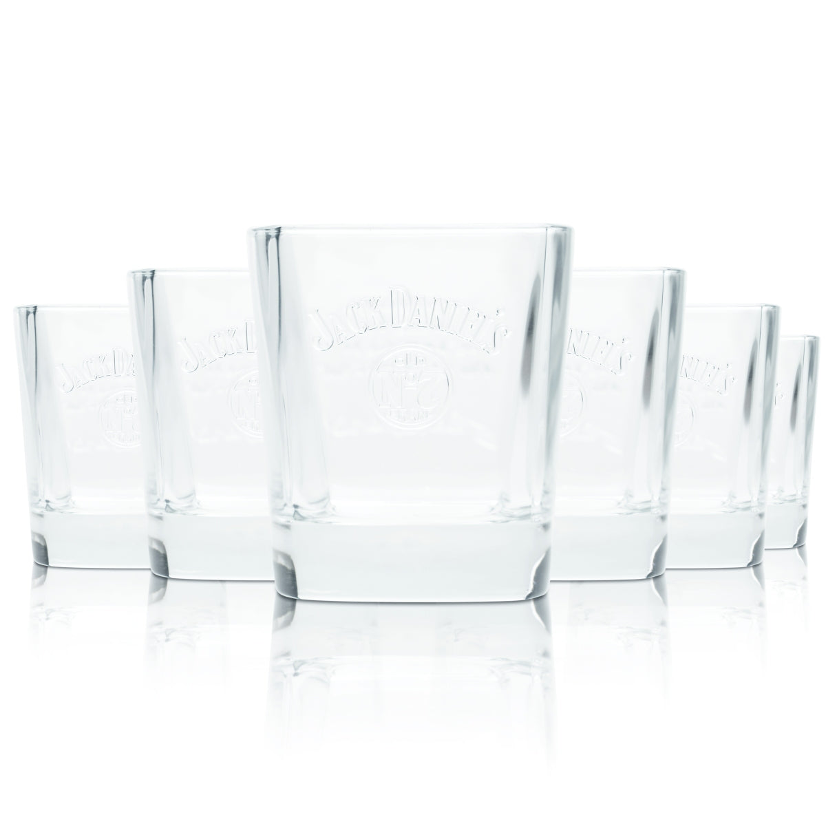 6 bicchieri da whisky Jack Daniels 0,2 l tumbler con rilievo bicchieri da bourbon