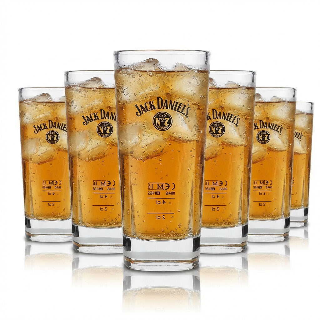 6 bicchieri da whisky Jack Daniels Longdrink impilabili