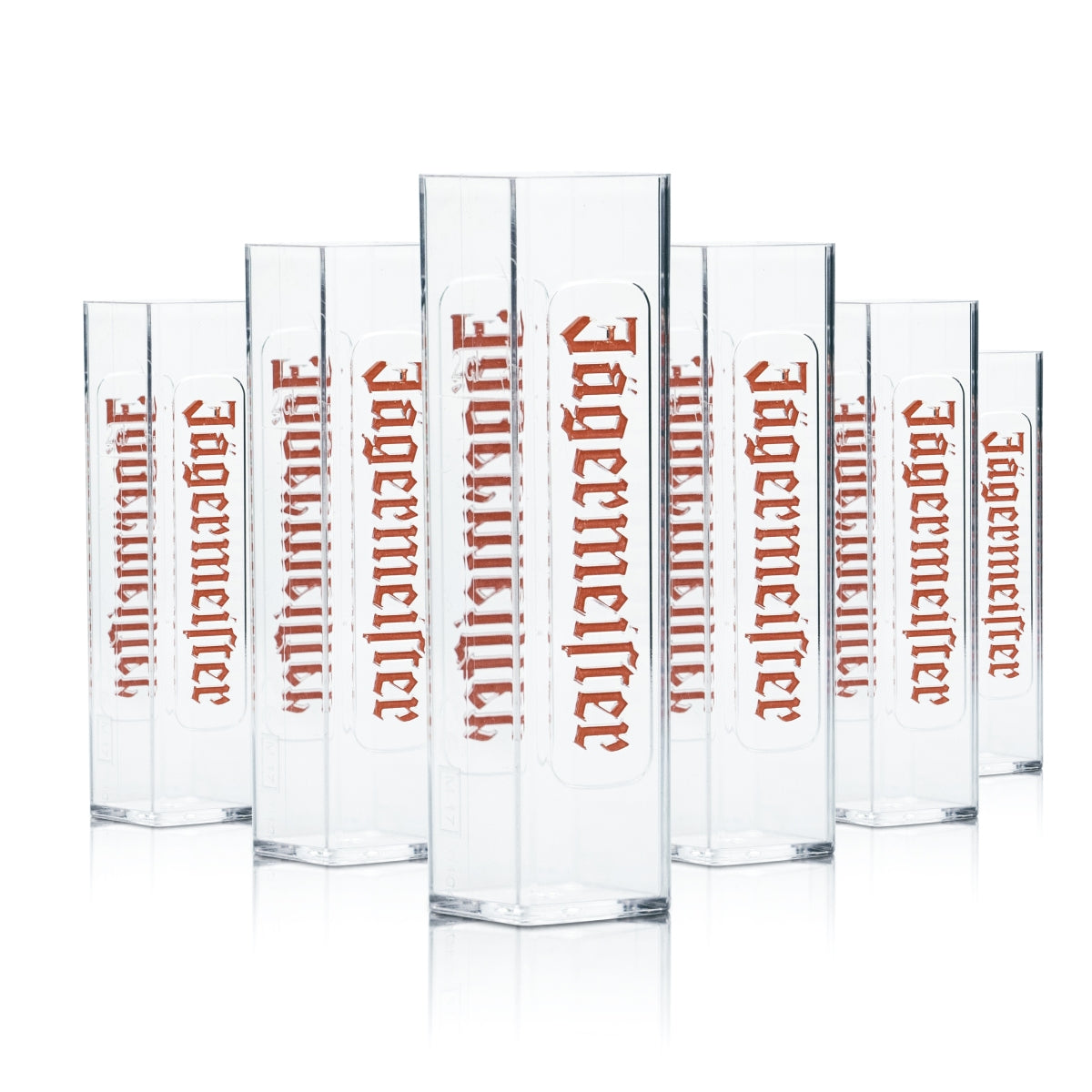 6 bicchieri da shot Jägermeister Tooter 2 cl in plastica acrilica, bicchieri corti da shot Gastro