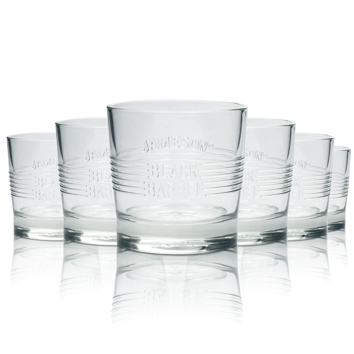 6 bicchieri da whisky Jameson 0,2 l Tumbler Black Barrel bicchieri da degustazione Tasting On Ice