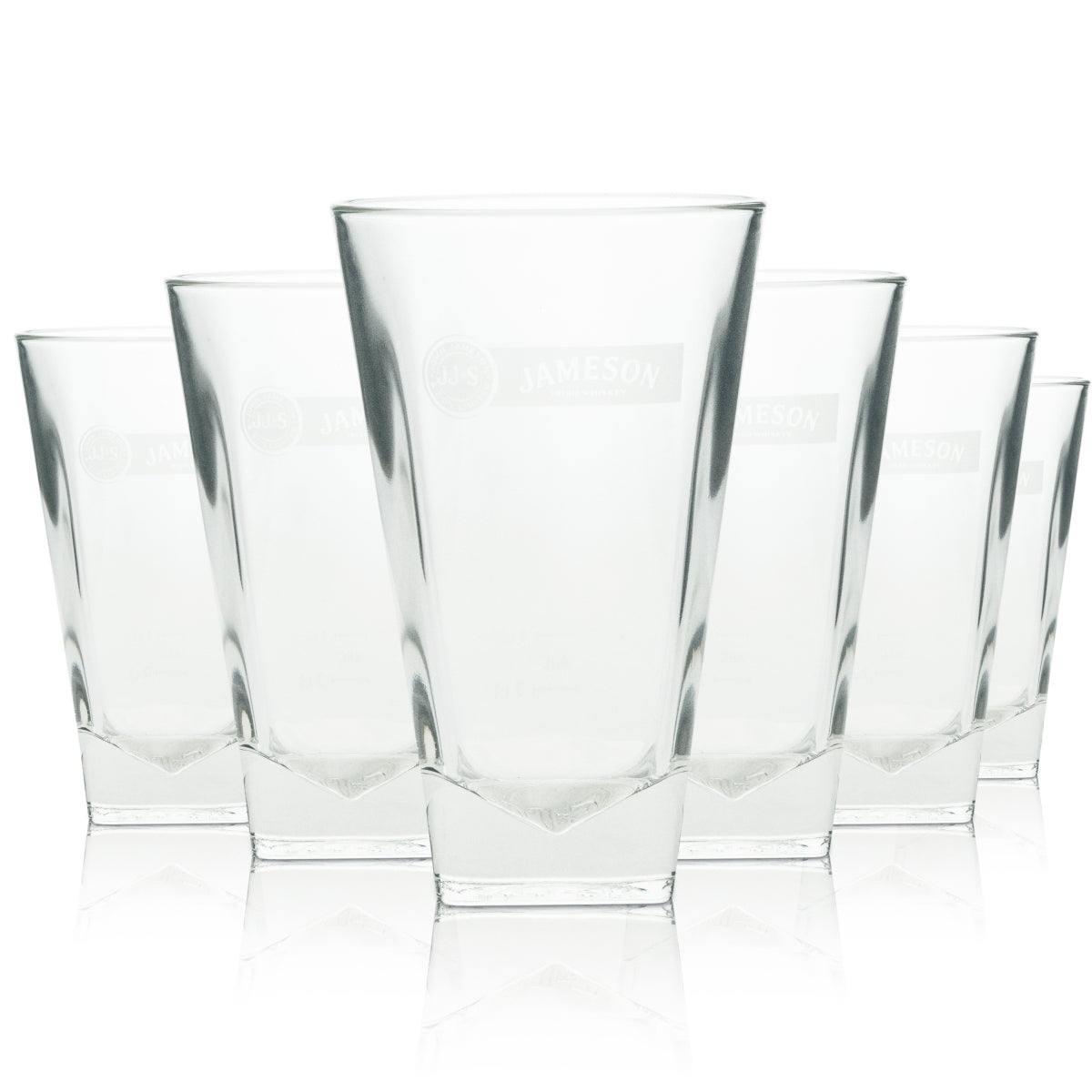 6 bicchieri da whisky Jameson Bicchiere da whisky long drink 4 cl Logo bianco Arcoroc