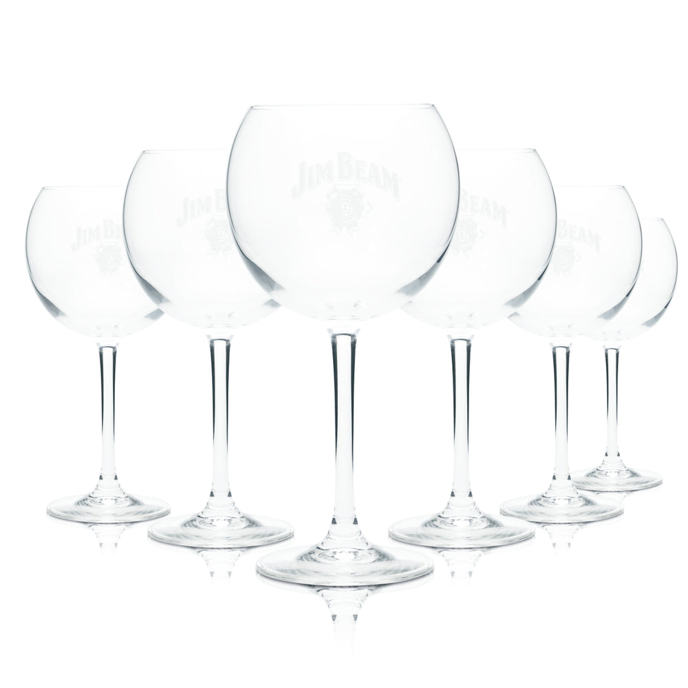 6 bicchieri da whisky Jim Beam 0,3 l, forma a palloncino, calice, Sunshine Bourbon Gastro