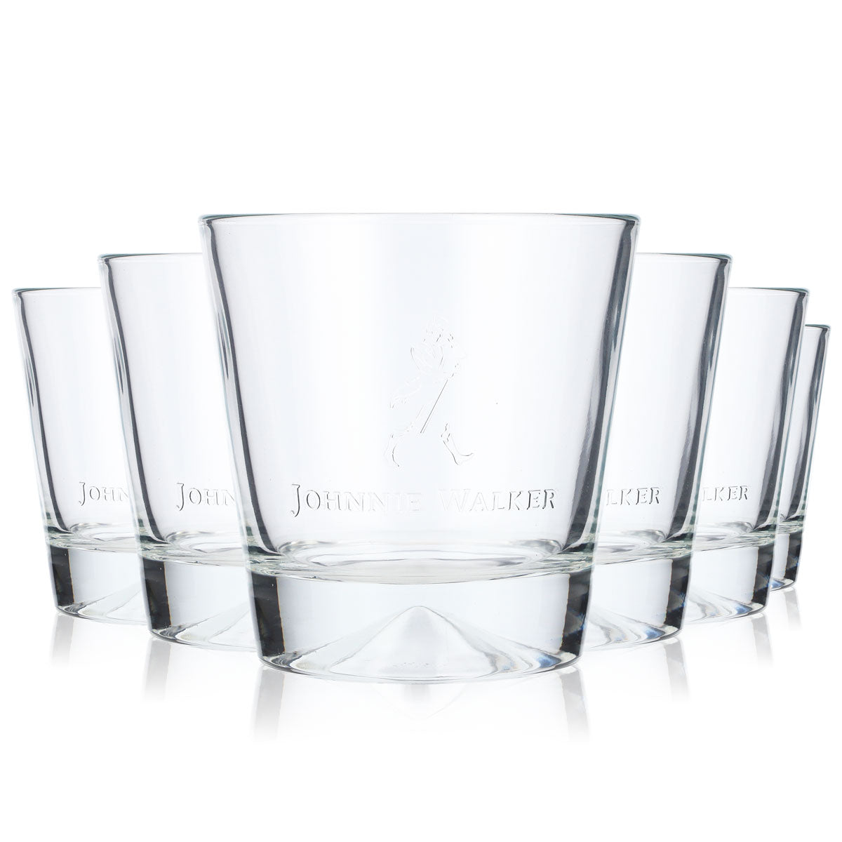 6 bicchieri da whisky Johnnie Walker 0,2 l Tumbler Bicchieri da whisky Logo in rilievo