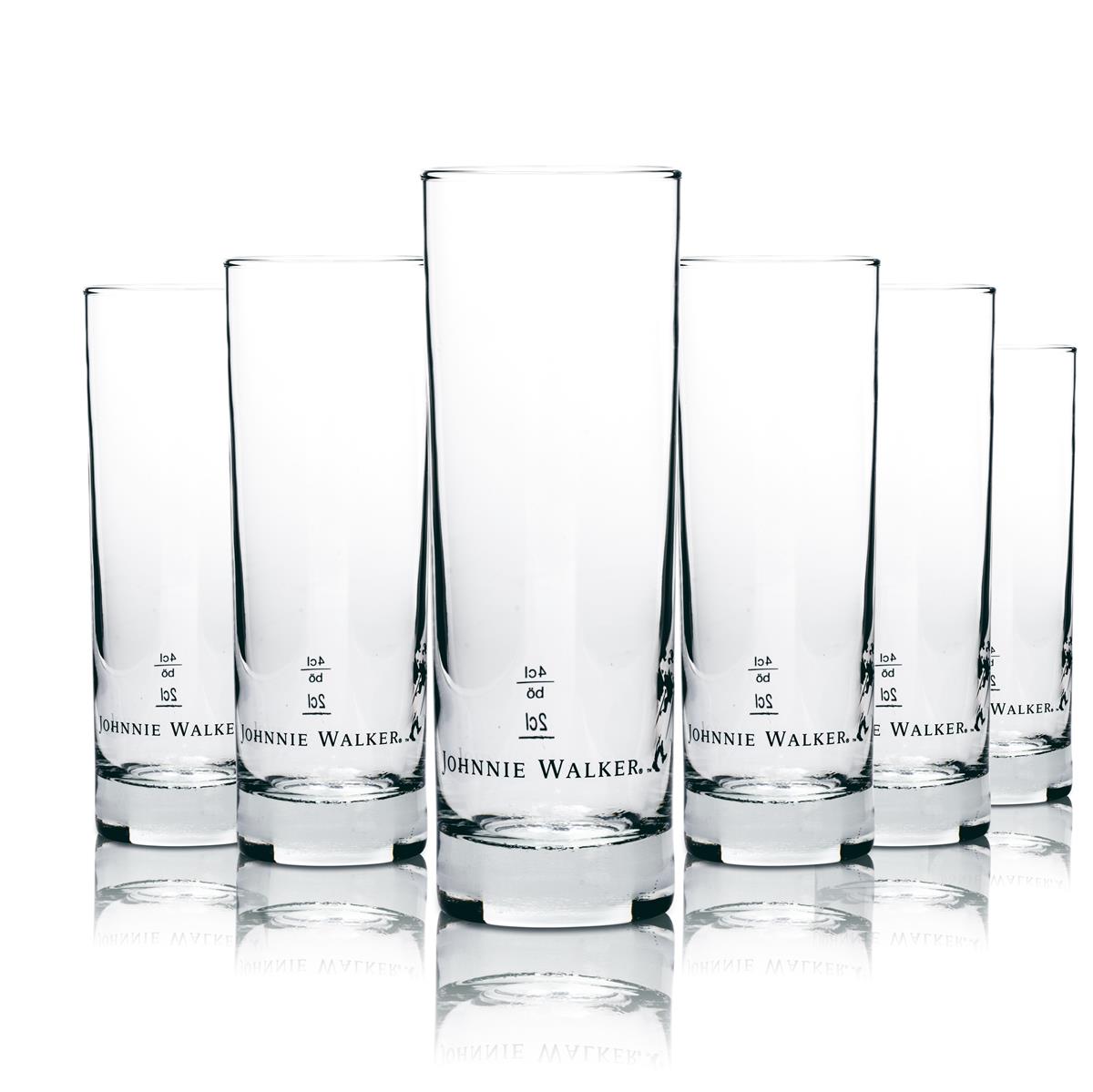 6 bicchieri da whisky Johnnie Walker Longdrink vecchio stile 31 cl