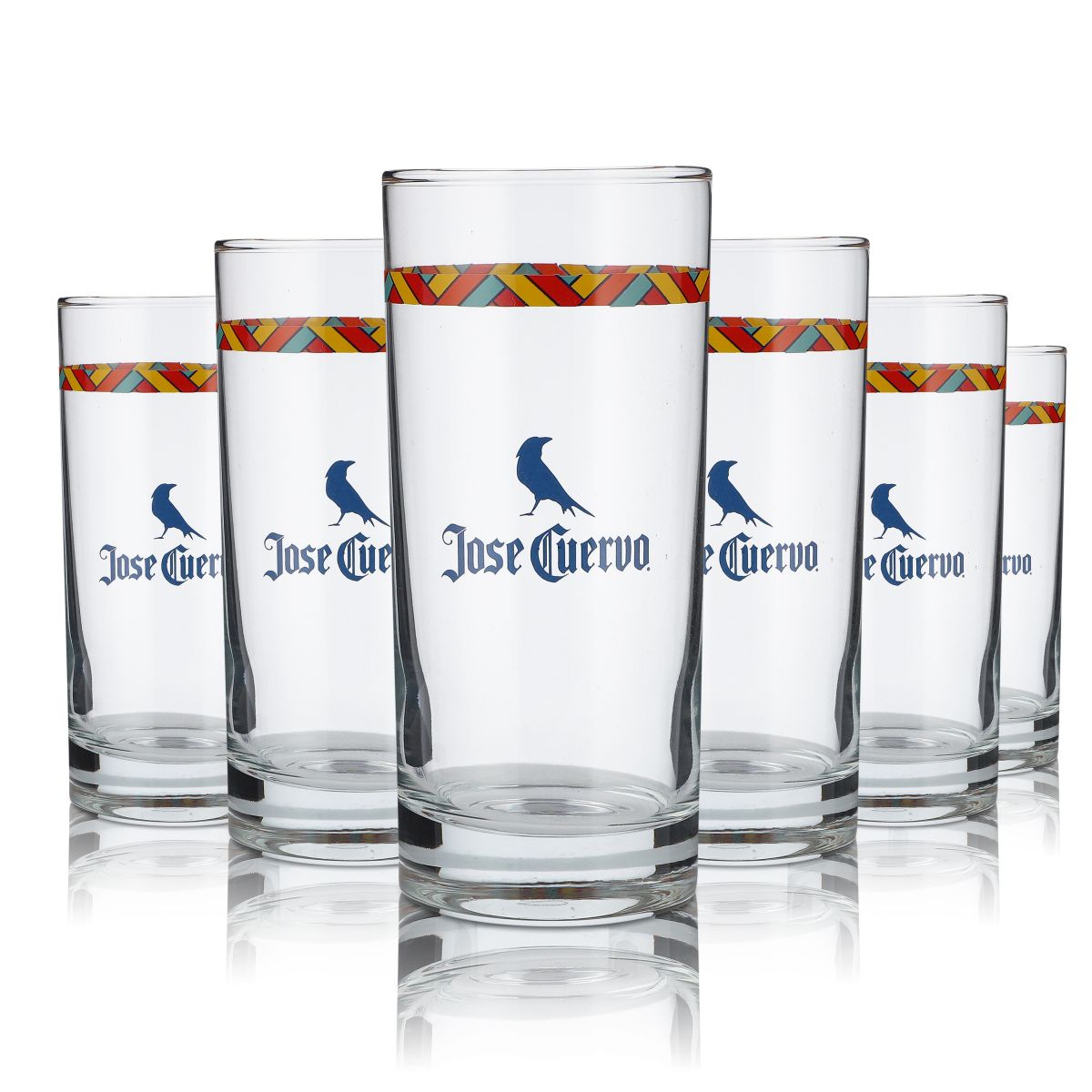 6 bicchieri Jose Cuervo 0,36 l Set di bicchieri da cocktail e aperitivo per tequila long drink