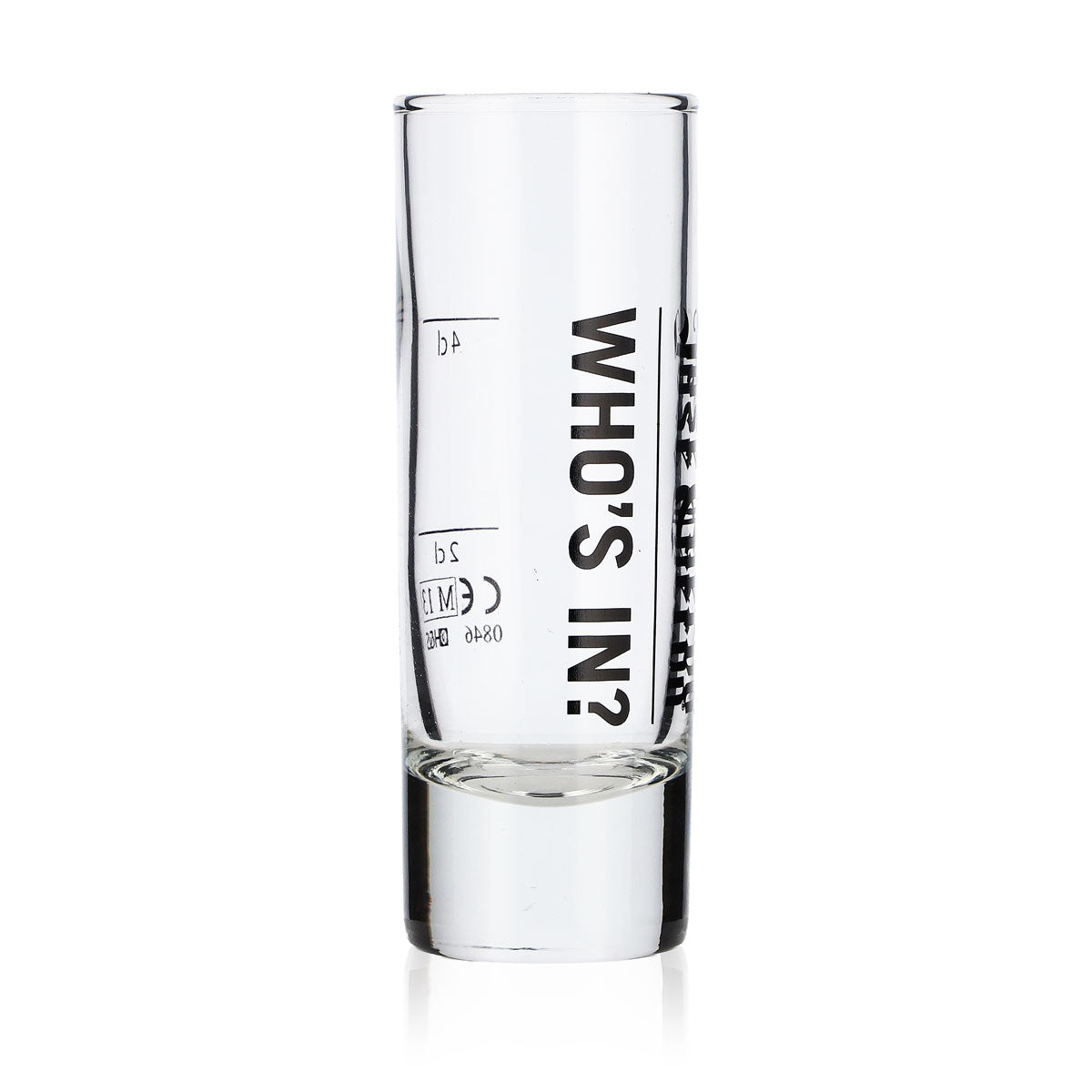 6 bicchieri da tequila Jose Cuervo 2 cl/4 cl bicchierini da shot Stamper "Who´s in" – Vista 3