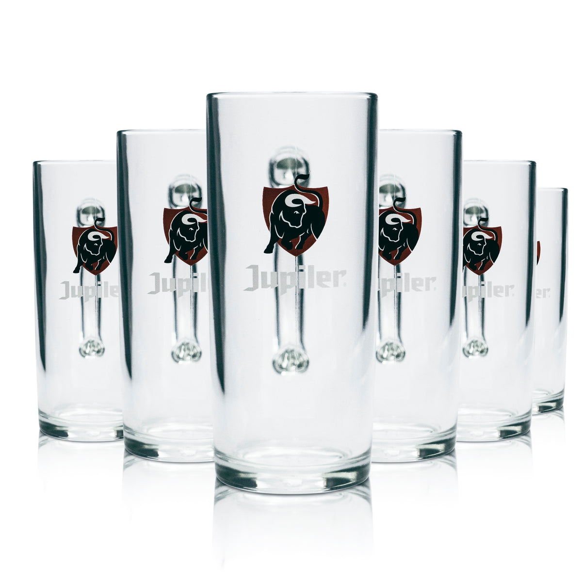 6 bicchieri da birra Jupiler 0,5 l boccale Humpen Seidel Belgium Belgique Beer Jug – Vista 4