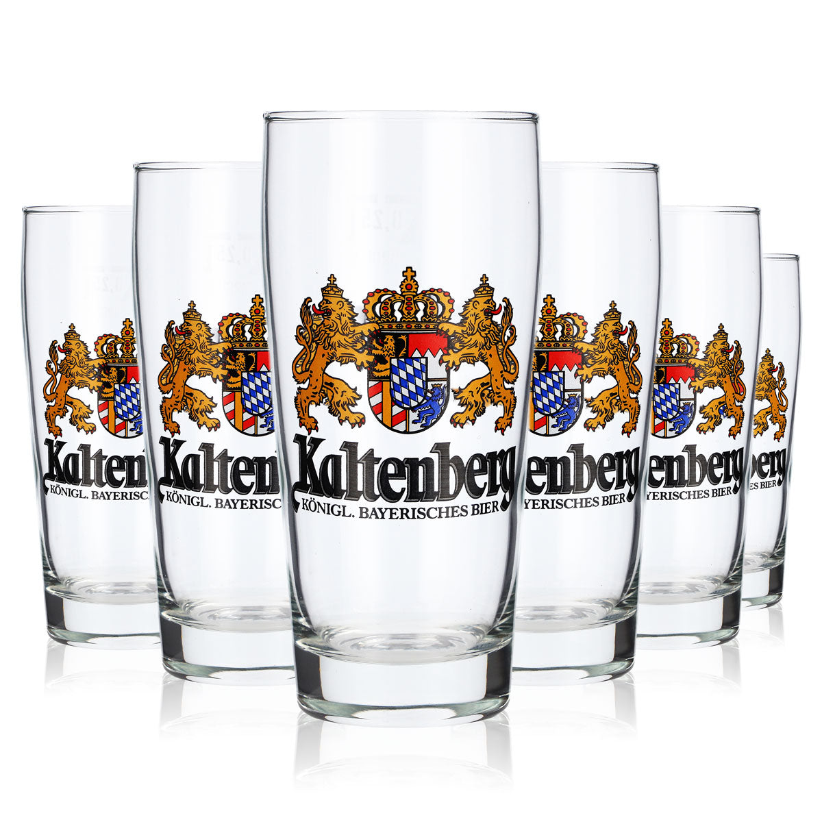 6 bicchieri da birra Kaltenberg da 0,25 l senza bordo dorato, Ruhrglas (set da 6)