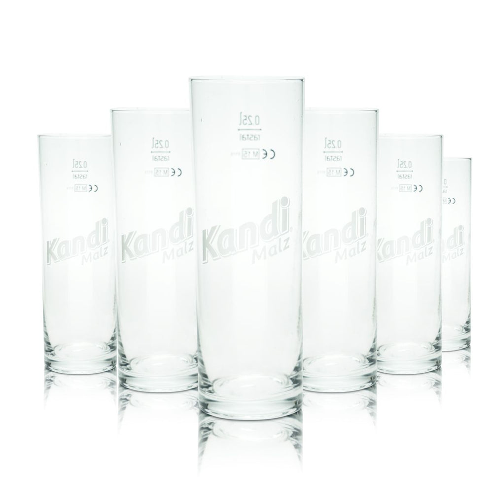 6 bicchieri da birra Kandi Malz 0,25 l Willi Becher Set di bicchieri da birra alla malto Birrificio