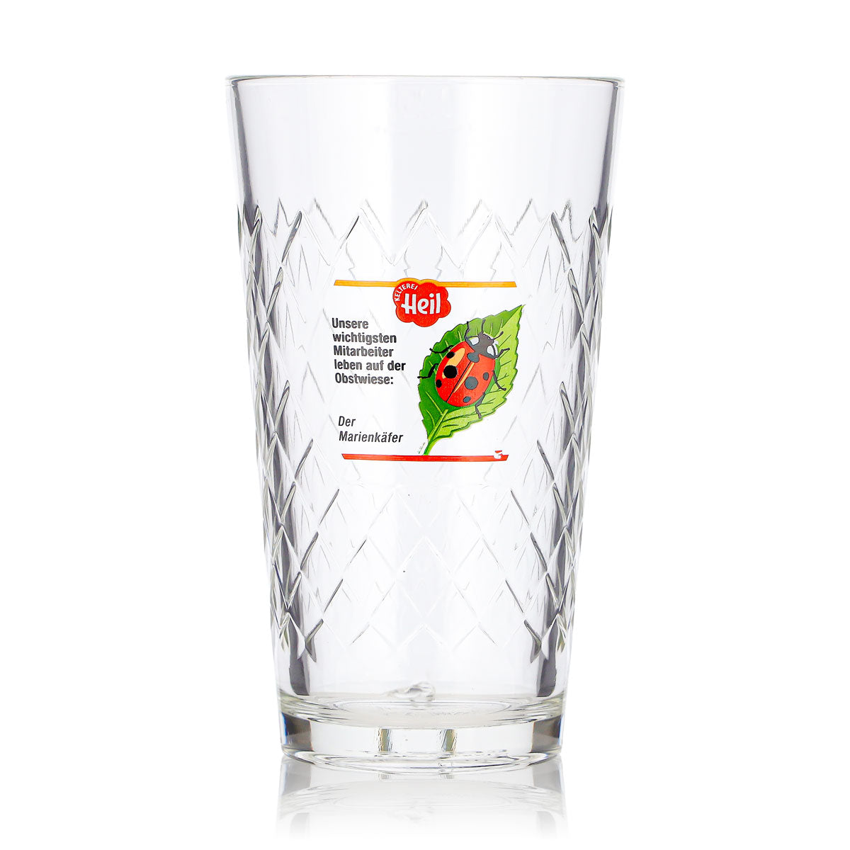 6 bicchieri da sidro "Heil" da 0,25 l, modello longdrink con logo a forma di coccinella e foglia (set da 6) – Vista 2