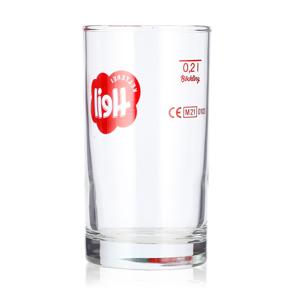 6 bicchieri da sidro "Heil" da 0,2 l, modello long drink con logo rosso "Böckling" (set da 6) – Vista 4