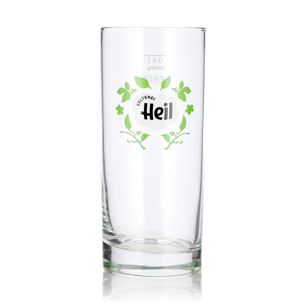 6 bicchieri da sidro "Heil" da 0,4 l, modello longdrink, con logo verde a motivi vegetali (set da 6) – Vista 2