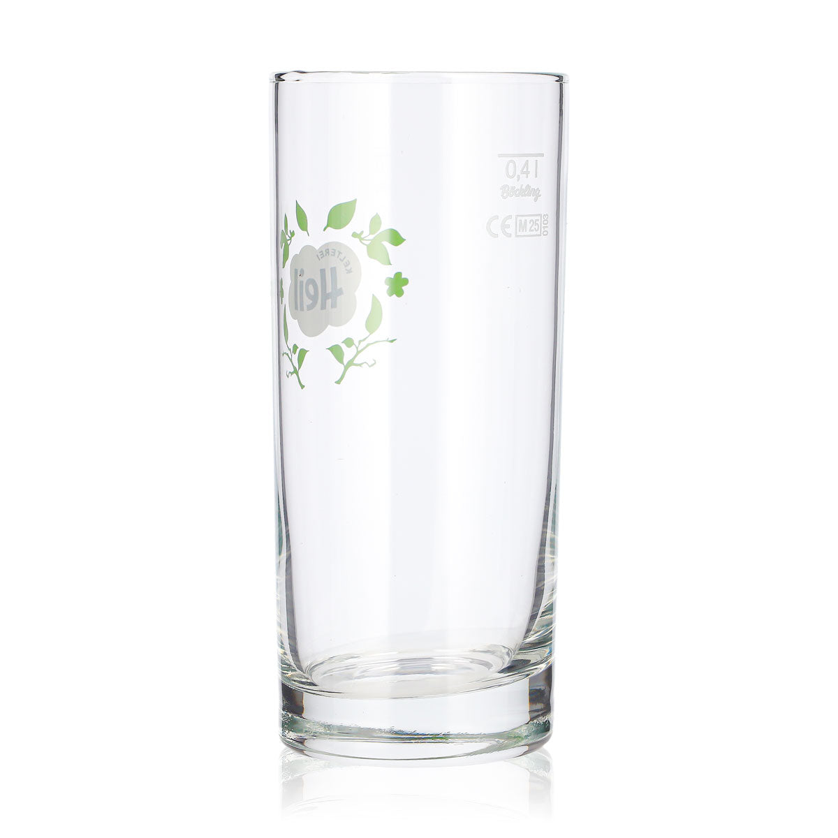 6 bicchieri da sidro "Heil" da 0,4 l, modello longdrink, con logo verde a motivi vegetali (set da 6) – Vista 4