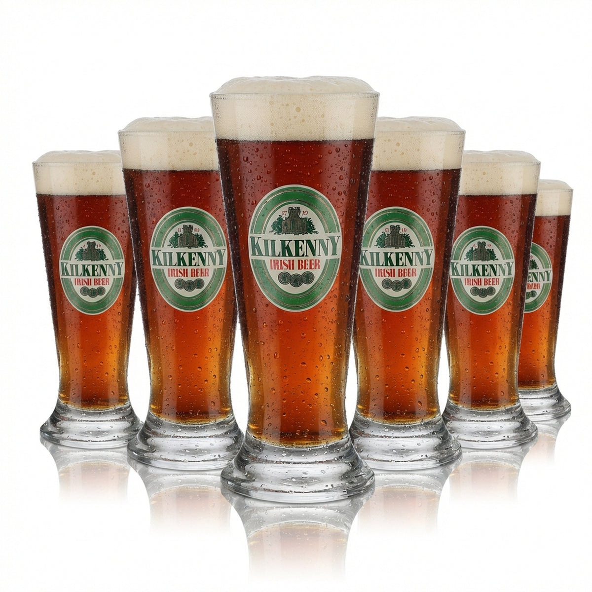 6 bicchieri da birra Kilkenny 0,2 l Willibecher Pokal Set Birrificio Irish Stout Beer