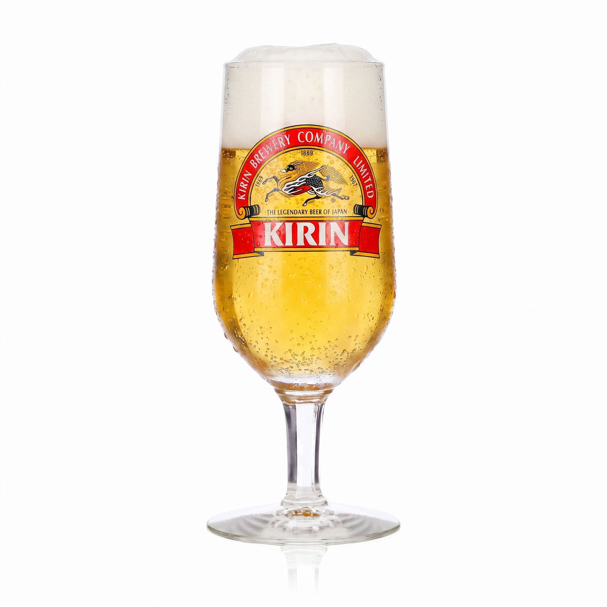6 bicchieri da birra Kirin Ichiban da 0,2 l, modello a coppa, con logo Rastal a striscia rossa – Vista 2
