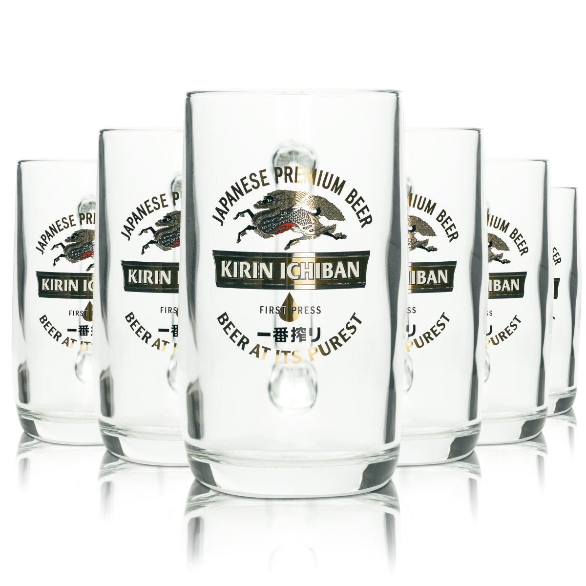 6 bicchieri da birra Kirin Ichiban da 0,3 l, boccale da birra giapponese, bicchieri da birra premium Seidel Bar – Vista 2