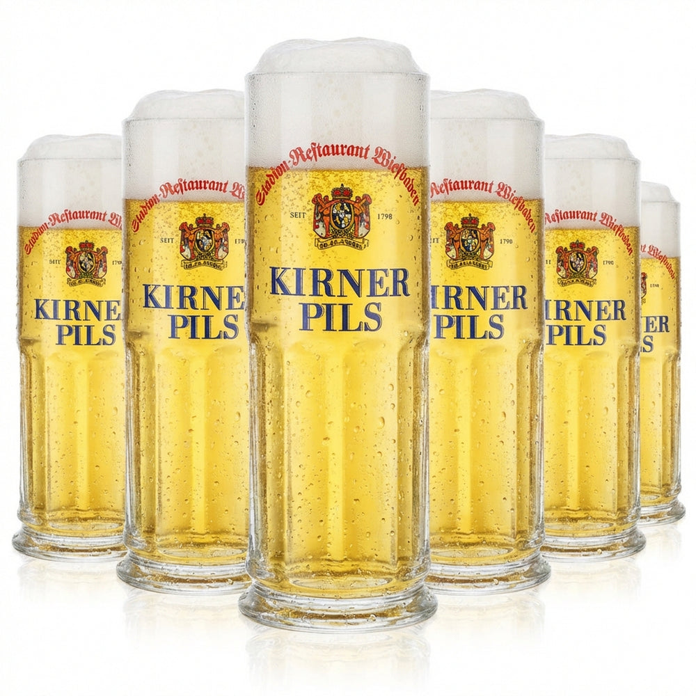 6 bicchieri da birra da 0,3 l della birreria privata Kirner con rilievo Maximilian-Seidel Sahm