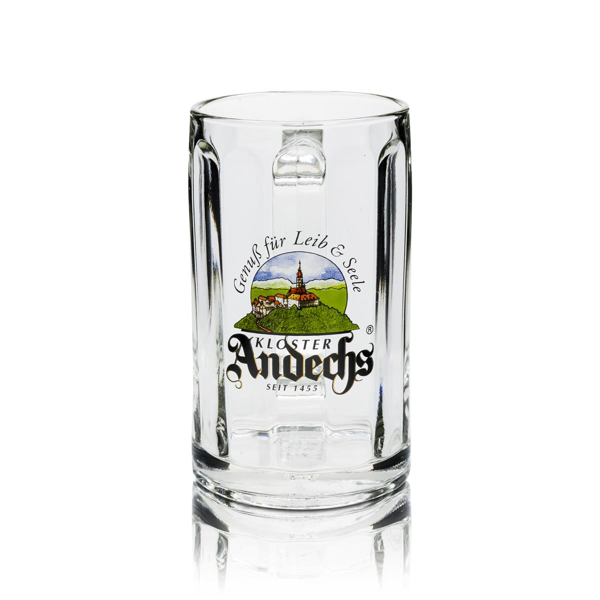 6 bicchieri da birra del monastero di Andechs da 0,3 l con iscrizione "Glückauf" – Vista 2
