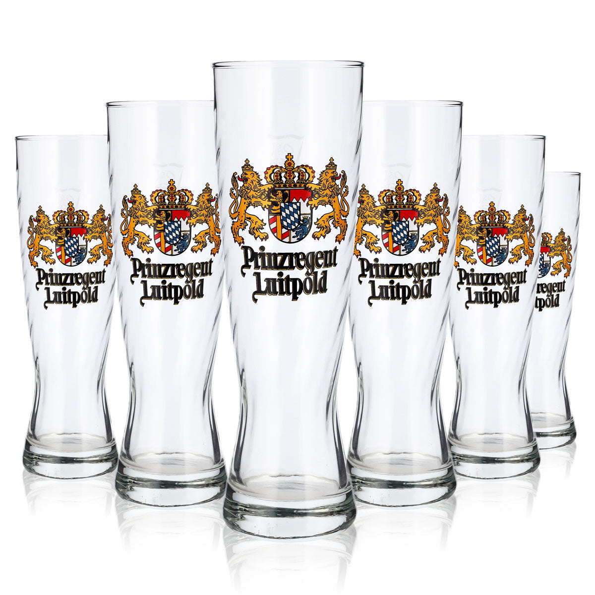 6 bicchieri da birra “Re Ludovico” da 0,5 l, bicchieri da birra bianca “Principe reggente Luitpold” (set da 6)