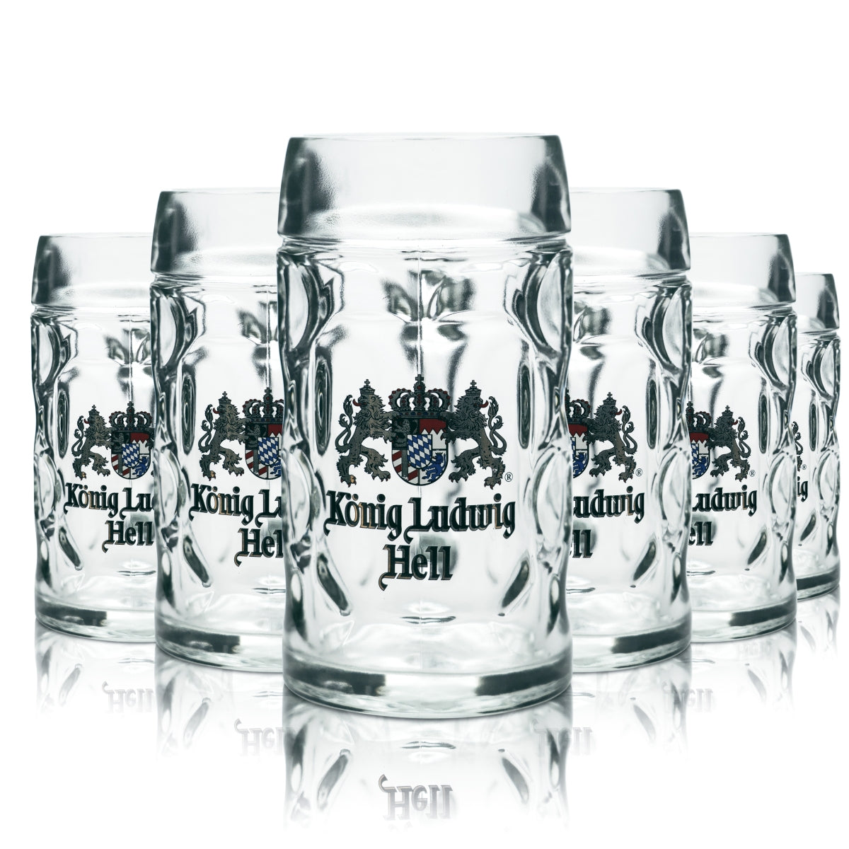 6 bicchieri da birra König Ludwig 0,5 l con motivo a rombi Sahm Seidel, bicchieri da birra Pils, bicchieri da birra Weizen