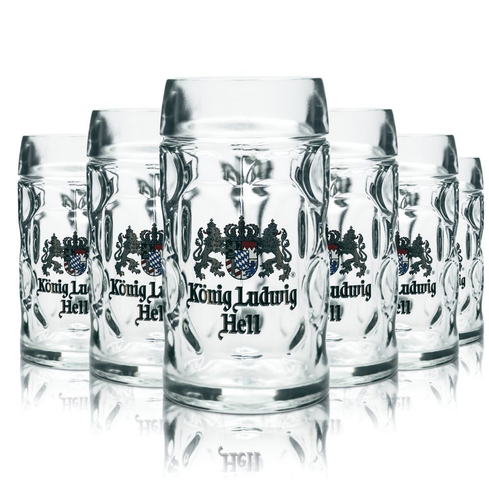 6 bicchieri da birra König Ludwig 0,5 l con motivo a rombi Sahm Seidel, bicchieri da birra Pils, bicchieri da birra Weizen