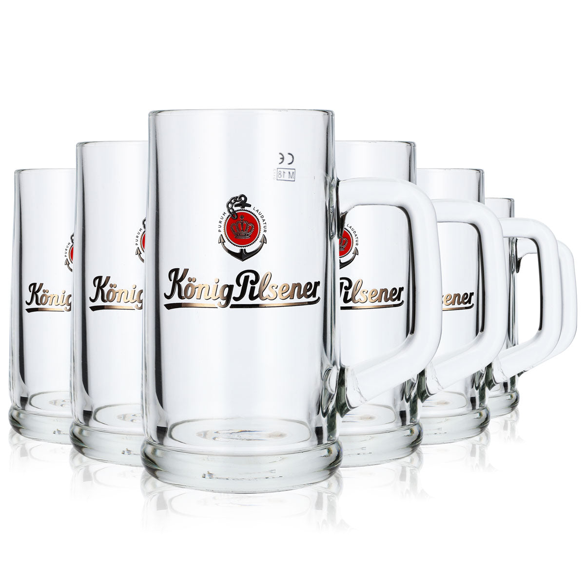 6x König Pilsener Bicchiere da birra Bicchiere da birra 0,4 l Brocca Rastal