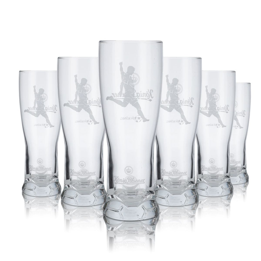 6 bicchieri König Pilsener da birra 0,3 l Bicchieri da birra "Torjäger"