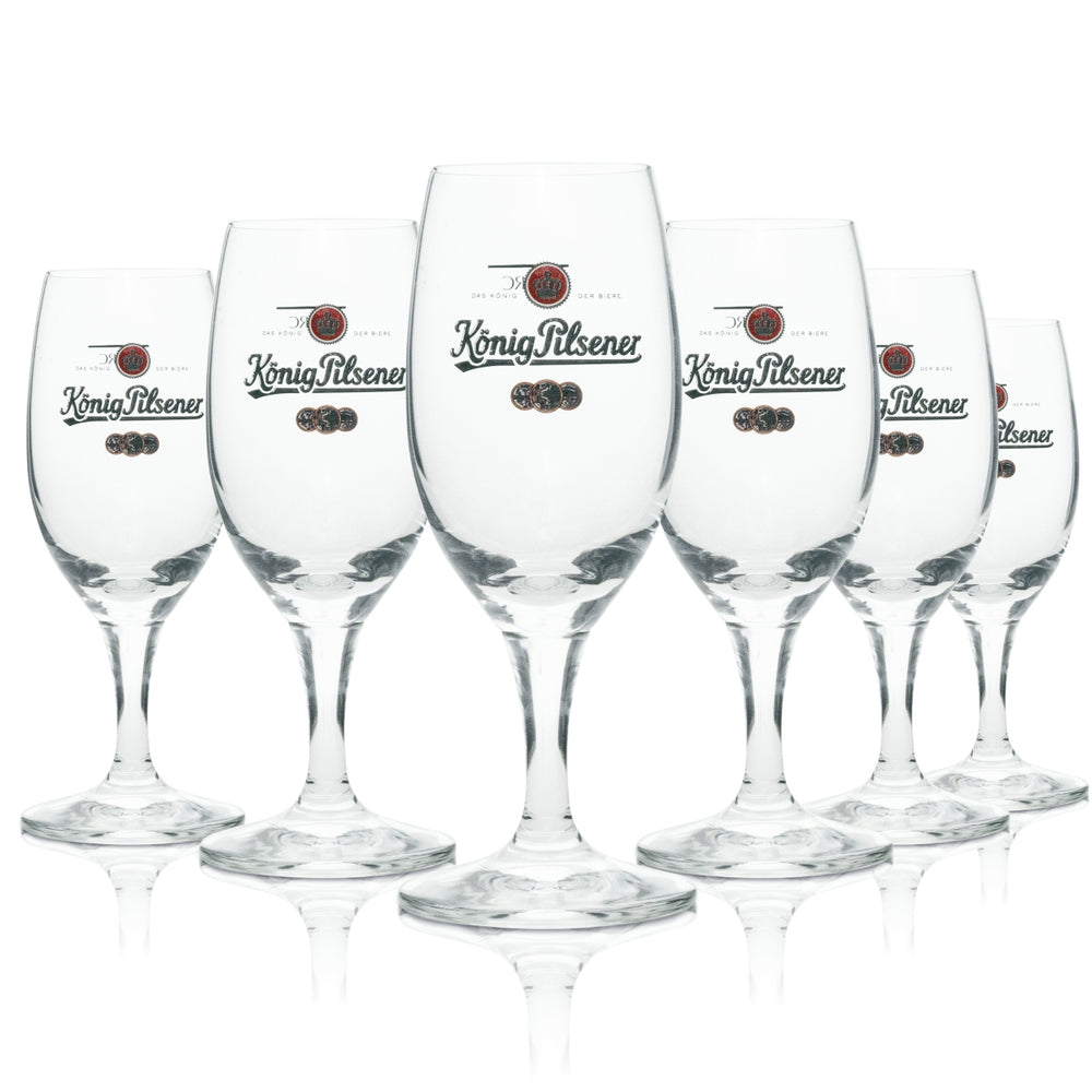 6 bicchieri da degustazione König Pilsner, bicchieri da benvenuto, bicchieri da 0,1 l, coppe, mini Ritzenhoff